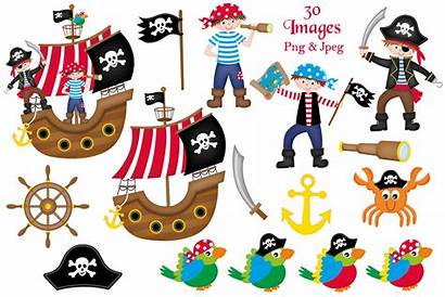 Pirate Ship Clipart Graphics Illustrations Digital Cart