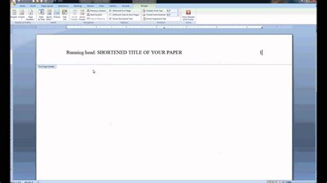 Microsoft Word Apa Title Page Template Pdf Template