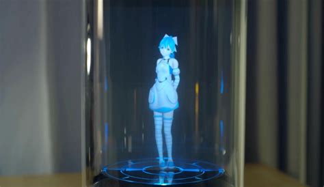 holographic wife offers intimacy to single japanese men holographic hologram interactive design