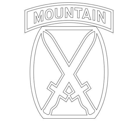 Us Army 10th Mountain Division Patch Vector Files Dxf Eps Svg Etsy