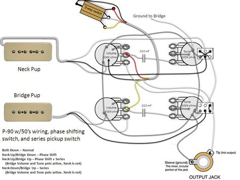 Les paul harnesses are available with long and short potentiometer shafts, so you may need to remove a couple of potentiometer nuts and pointer washers to determine whether you're rewiring a les paul or wiring one up for the first time, there's a series of steps you should follow for the best results. P90 Pickup Wiring Diagrams additionally Gibson Les Paul ...