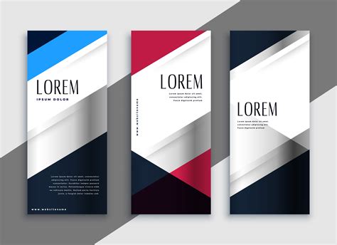 Geometric Business Vertical Banners Design Download Free Vector Art