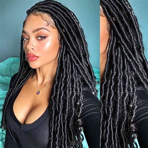 Elighty Faux Locs Crochet Hair Braids With Extensions African Hair Hot Sex Picture