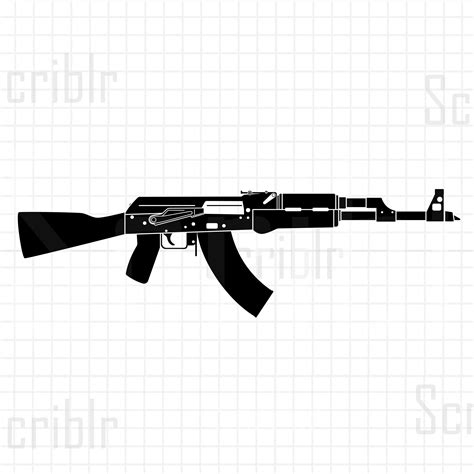 Ak 47 Assault Rifle Svg Vector Png Etsy Finland