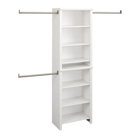 Closetmaid Impressions 25 In White Standard Closet Kit The Home