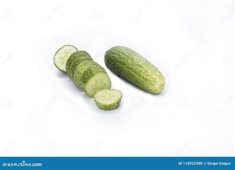 Fresh Cucumbers Whole Cucumber And Sliced Stock Photo Image Of