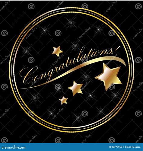 Congratulation Lettering Gold Stock Vector Illustration Of Admiration