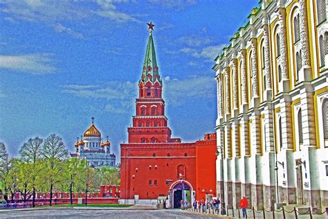 Christ Our Savior Cathedral And Kremlin Entry Gate And Armory Museum