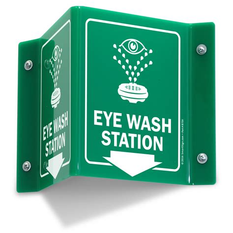 Eye Wash Station Directional Projecting Sign Ships Free Sku S2