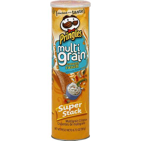 Pringles Super Stack Multigrain Crisps Creamy Ranch Snacks Chips