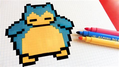 Handmade Pixel Art How To Draw Snorlax Pixelart Dibujos Pixelados