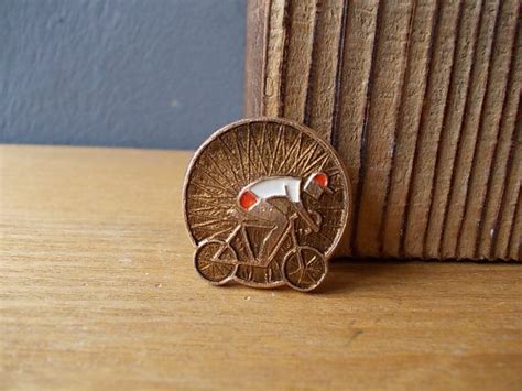 Soviet Pin Bicycle Rider Soviet Badge With Byke Vintage Etsy
