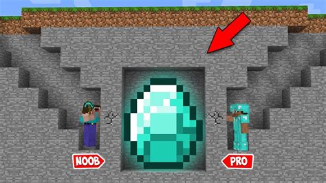 Who Can Find This Giant Diamond First Noob Or Pro Minecraft Noob Vs