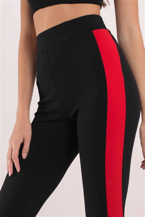 Line By Me Stripe Pants in Red - $52 | Tobi US