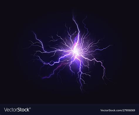 Electric Lightning Royalty Free Vector Image Vectorstock