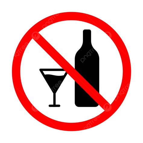 No Alcohol Icon No Alcohol No Alcohol Sign No Alcohol Vector Png And