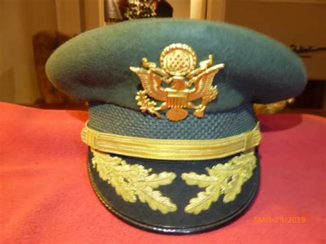 Us Army Field Grade Officer Green Wool Flight Ave Cap Company Named