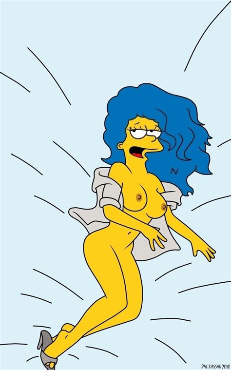 rule 34 breasts clothes color female female only human lying marge simpson nipples on side pat