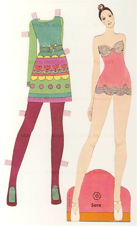 1970s Fashion Paper Dolls 70s Models Disco By Mindfulresource Barbie