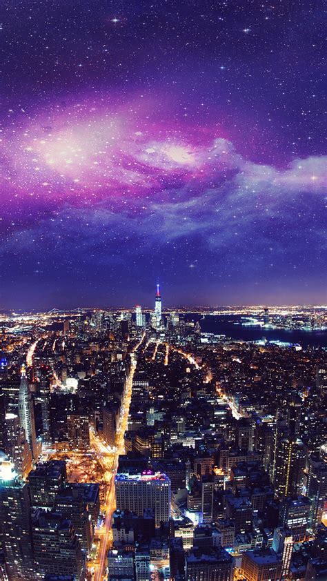 1080x1920 Usa Nature New York City Hd Night Sky Buildings For