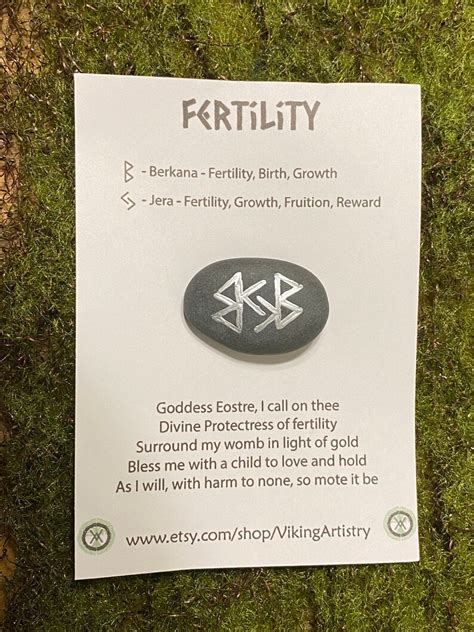 Fertility Bind Rune With Viking Prayer Bind Rune Fertility Etsy Australia