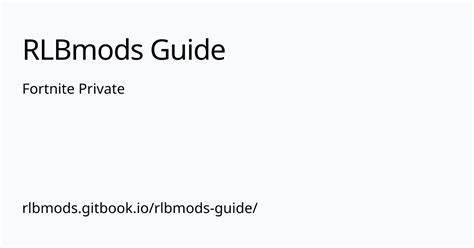 Fortnite Public Rlbmods Guide