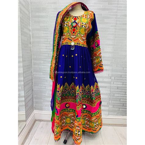 Handmade Afghan Traditional Dress In Yellow Color Afghani Pashtun