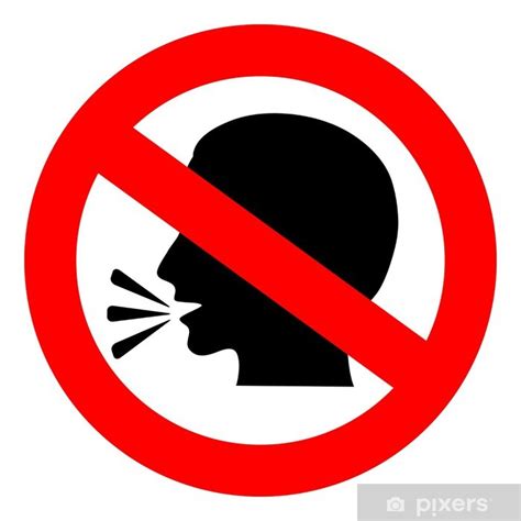 Sticker No Talking Vector Sign Pixersuk