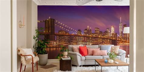 Buy New York City Sunset Wallpaper Happywall