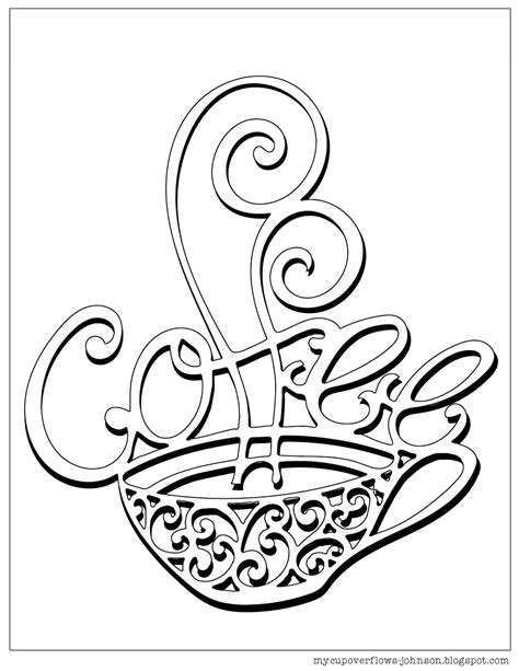 Cup Of Coffee Coloring Pages
