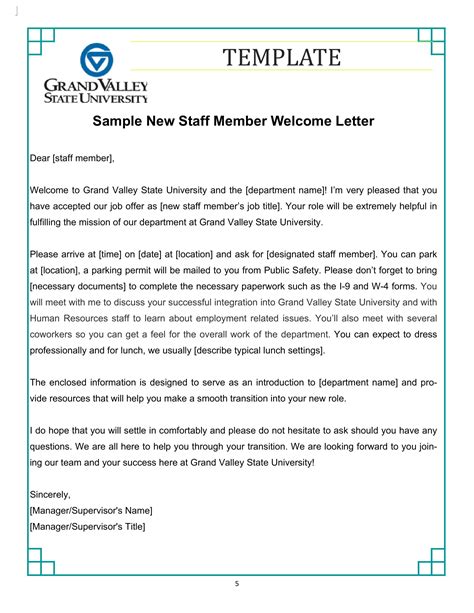 New Employee Welcome Letter Template Letter Templates Welcome Images