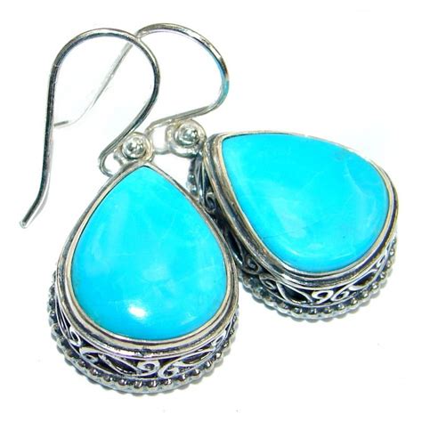 Genuine Sleeping Beauty Turquoise 925 Sterling Silver Handcrafted