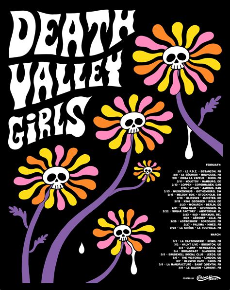 Death Valley Girls Rock Poster Oliver Hibert Projects Debut Art