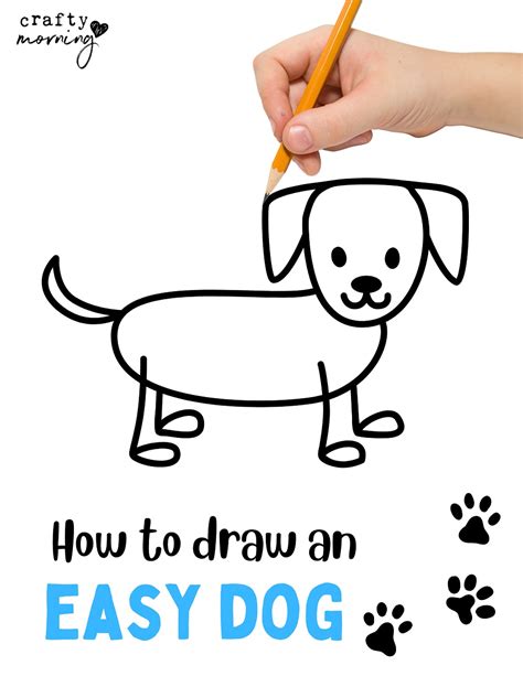 How To Draw A Dog For Kids Easy Crafty Morning