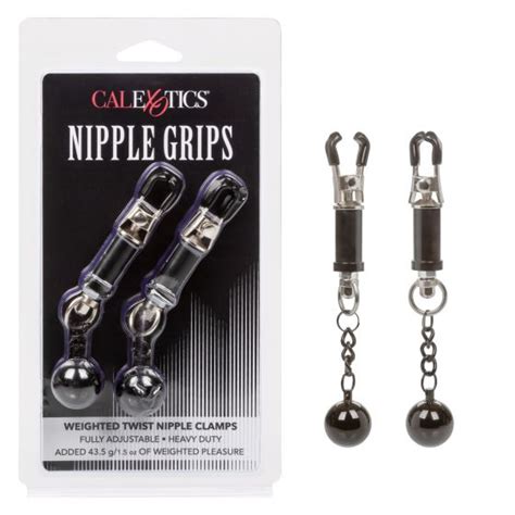 Nipple Grips Weighted Twist Nipple Clamps Black