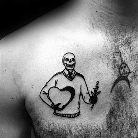 40 Simple Skull Tattoos For Men Bone Ink Design Ideas