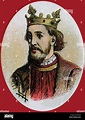 España. Sancho IV el Bravo (1284-1295), rey de Castilla y León. Grabado ...