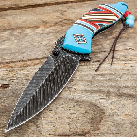 Southwest Pocket Knife - Blue | BUDK.com - Knives & Swords At The ...