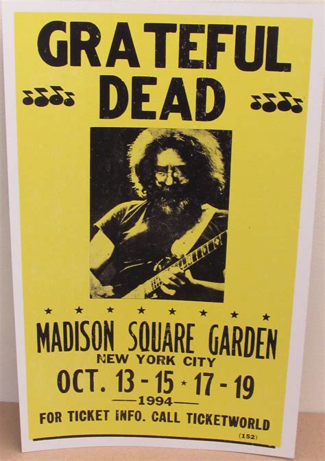 Vintage Grateful Dead Poster Madison Square Garden 1994 14x22 Etsy