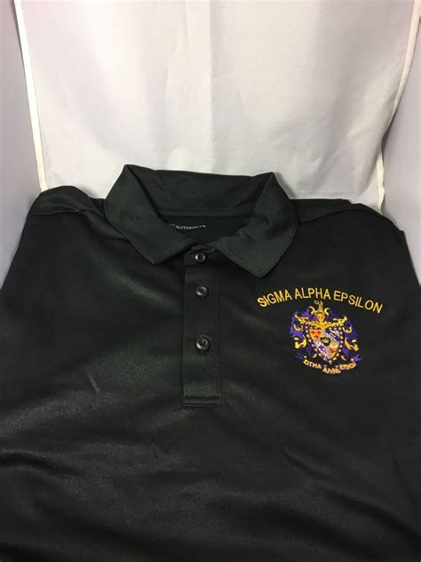 Sigma Alpha Epsilon Sae Fraternity Dri Fit Polo Crest Sae Fraternity