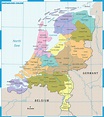 ⊛ Mapa de Países Bajos | Político & Físico Descargar e Imprimir 2022