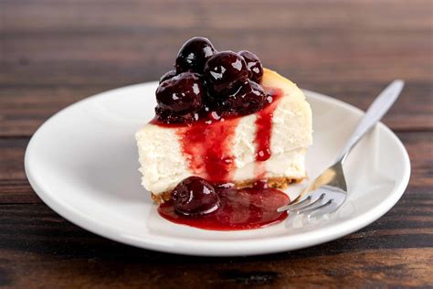 Cherry Compote Topped Cheesecake Oregon Fruit Products