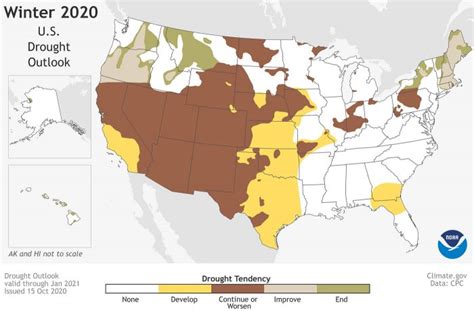 United States Winter Forecast 2020 21 By Noaa Cooler Across The North But Warmer For The South