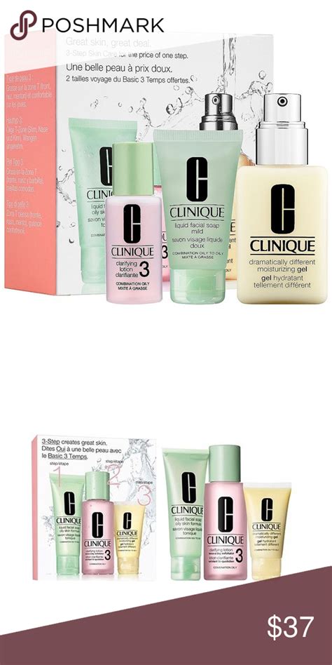 Clinique 3 Step Oily Skin Care Kit For Skin Type 3 Nwt Oily Skin Care