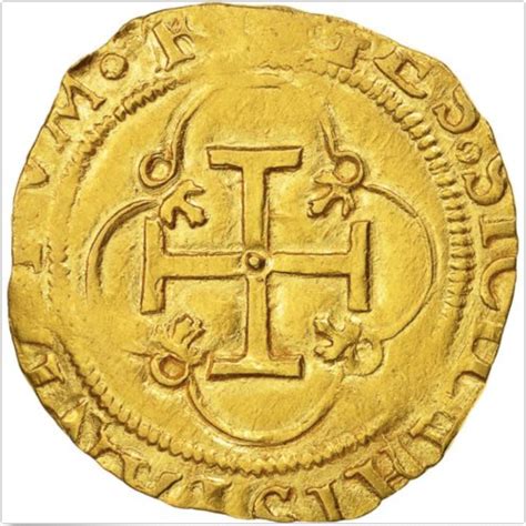 Authentic Spain 1 Escudo 1516 1556 Gold Shipwreck Treasure