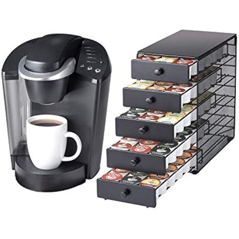 Solutions 90 K Cup Capacity 5 Tier Coffee Pod Storage Drawer Satin
