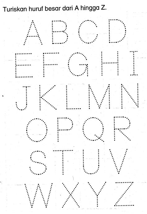 Lembaran Kerja Sambung Titik Abc Alphabet Worksheets Best Coloring My