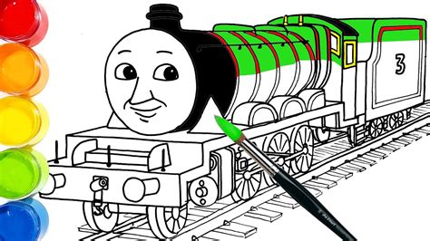How To Draw Henry The Green Engine In Thomas Friends Drawing And