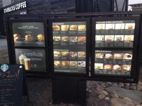 Dfw's newest starbucks location is actually not in the airport! Drive Thru Menu Board - Picture of Starbucks, Marietta ...