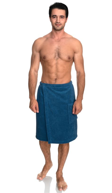 Towelselections Mens Wrap Adjustable Cotton Terry Spa Shower Bath Gym